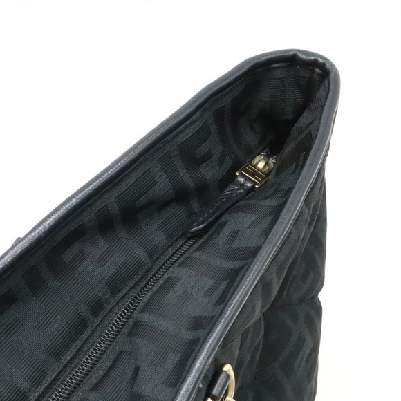 FENDI Black Zucca Shoulder Bag - Picture 7 of 9